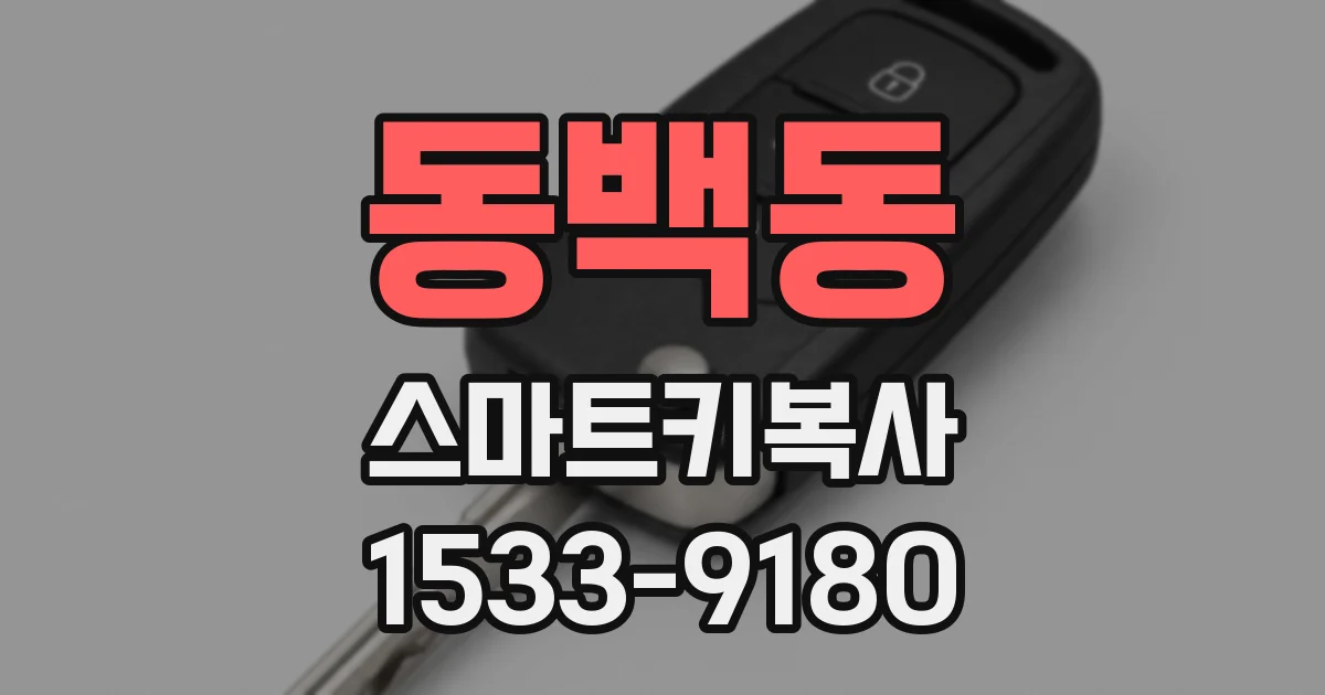 동백동 스마트키복사