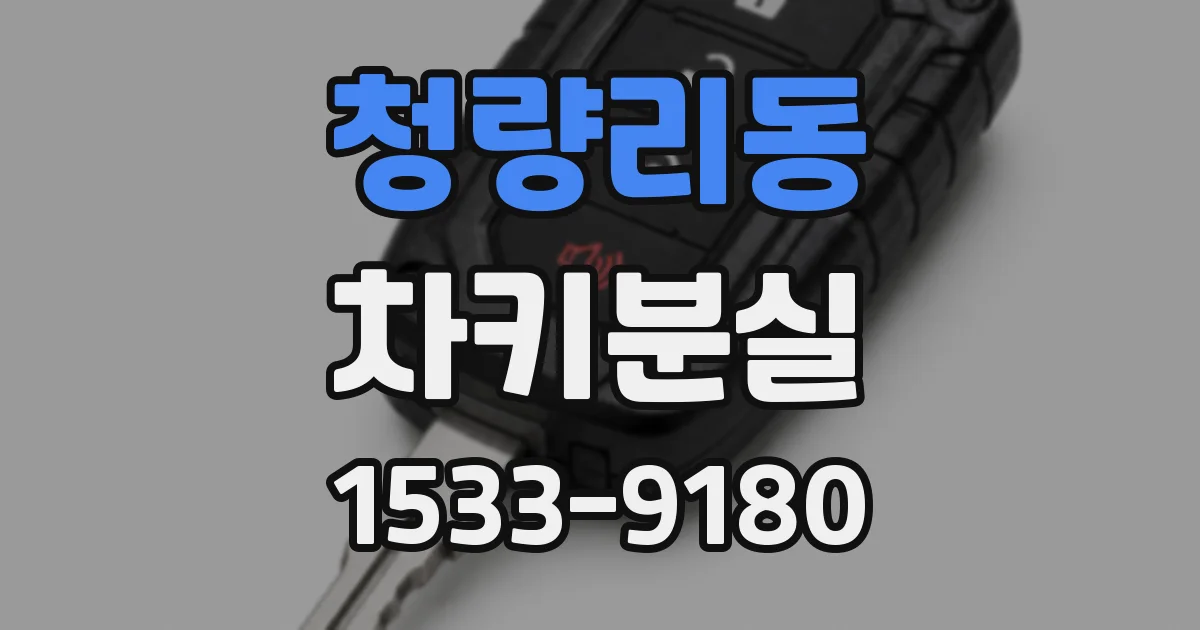 청량리동 차키분실