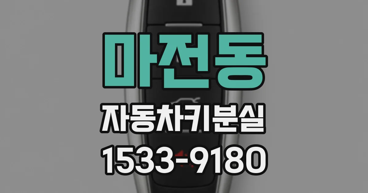 마전동 자동차키분실