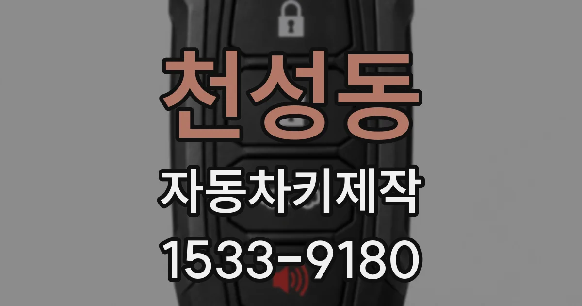 천성동 자동차키제작
