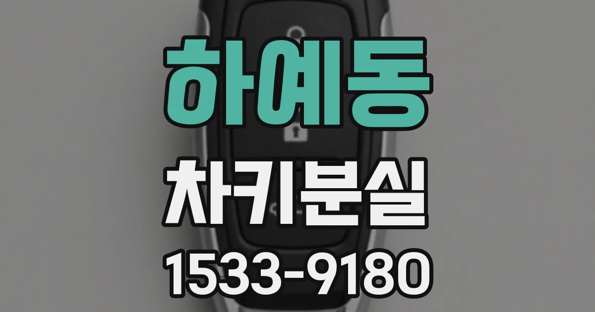 하예동 차키분실