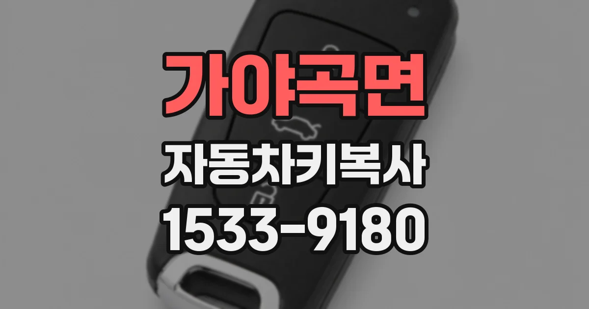 가야곡면 자동차키복사