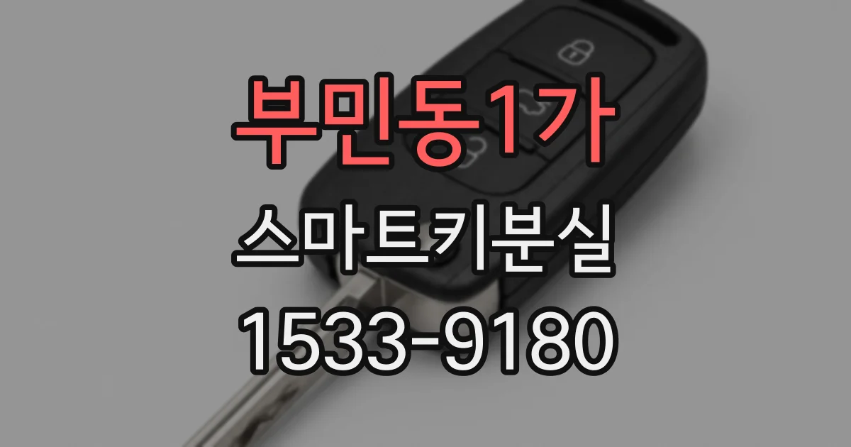 부민동1가 스마트키분실