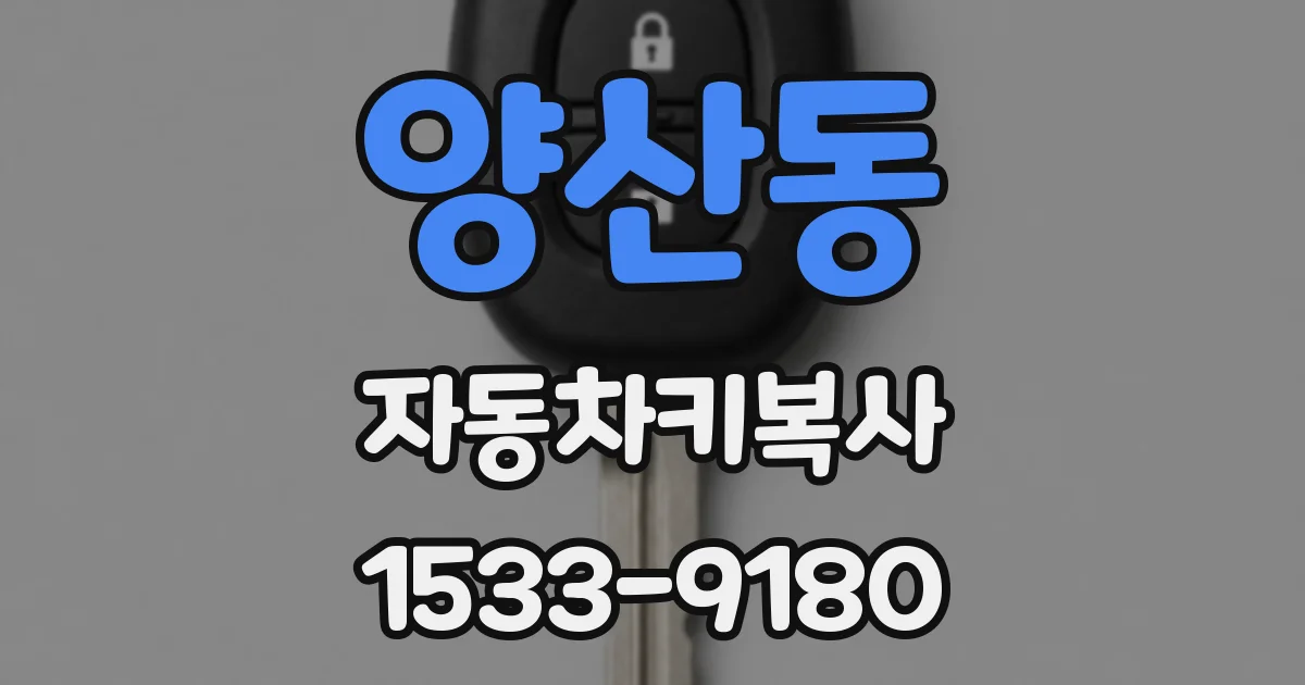 양산동 자동차키복사