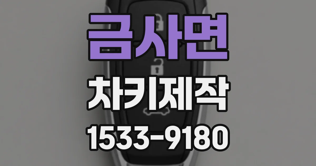 금사면 차키제작