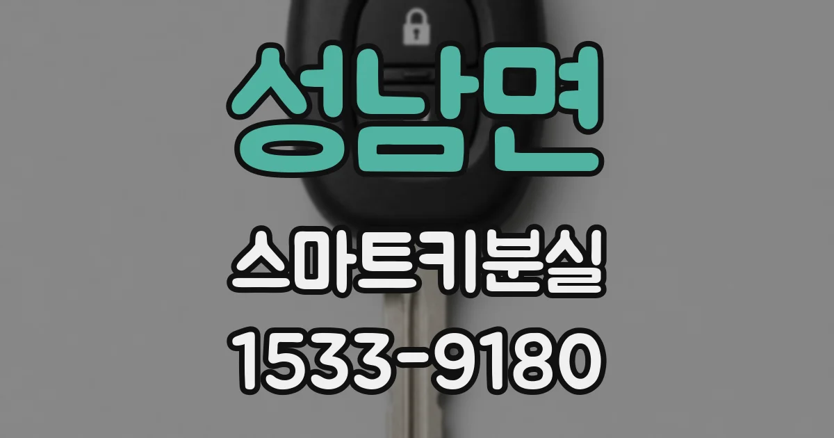성남면 스마트키분실