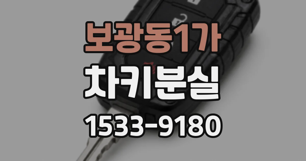 보광동1가 차키분실