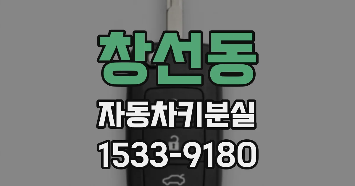 창선동 자동차키분실