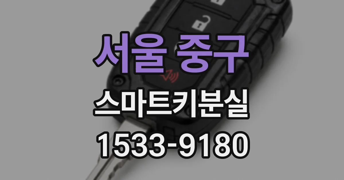 서울 중구 스마트키분실