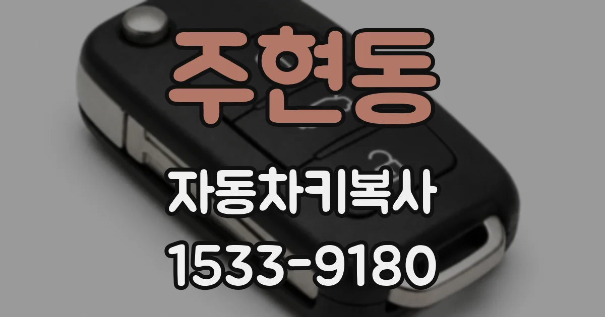 주현동 자동차키복사