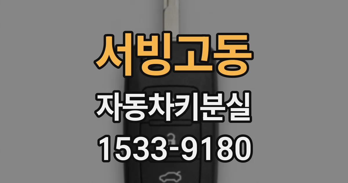 서빙고동 자동차키분실