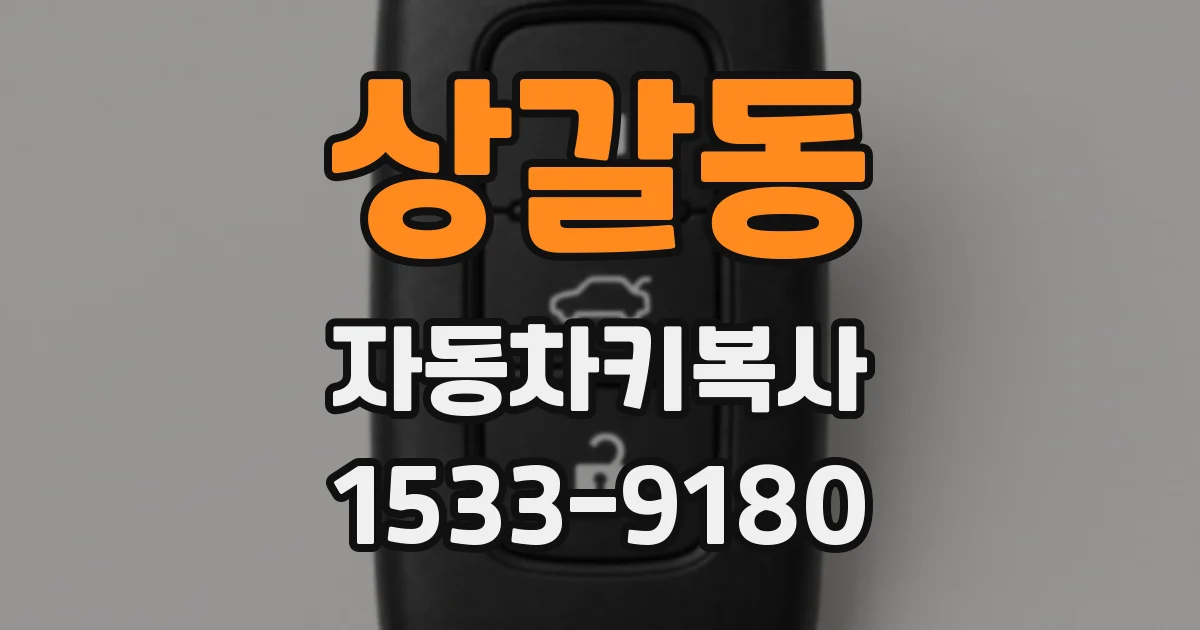 상갈동 자동차키복사