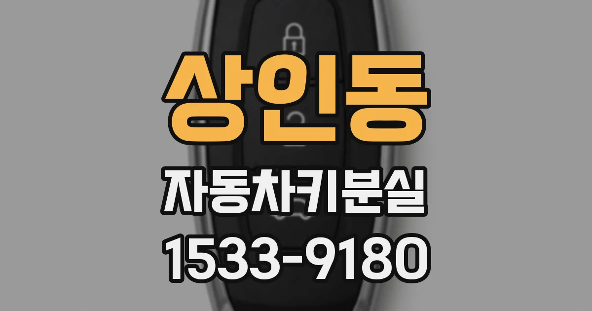 상인동 자동차키분실