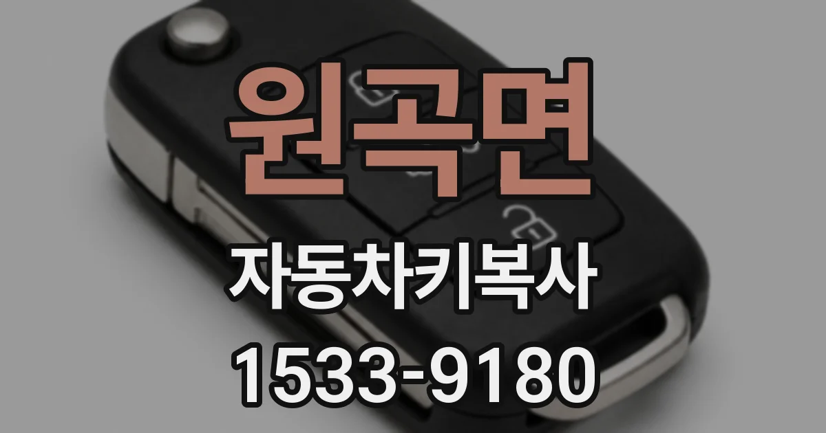 원곡면 자동차키복사