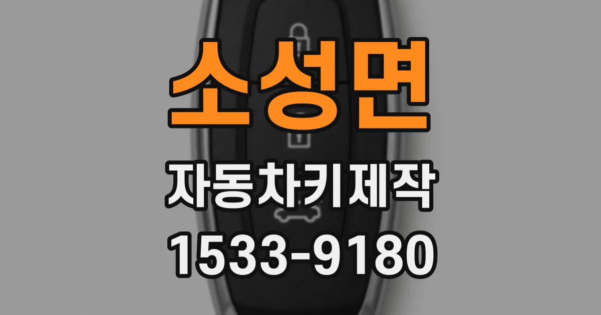 소성면 자동차키제작