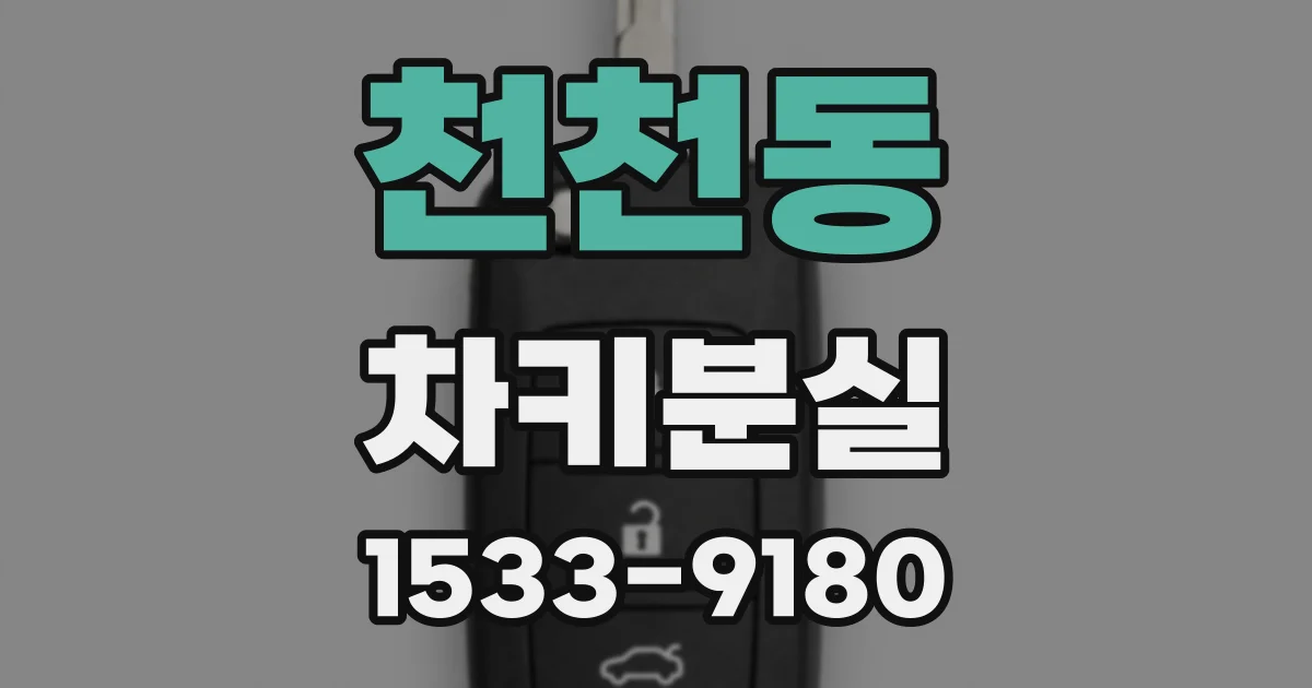 천천동 차키분실