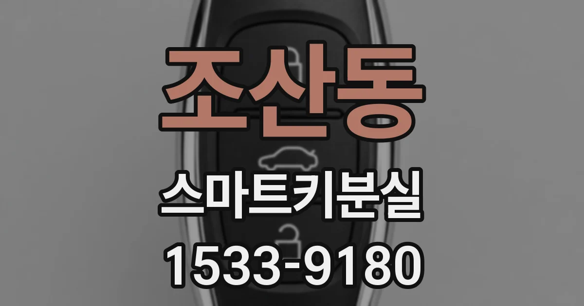 조산동 스마트키분실