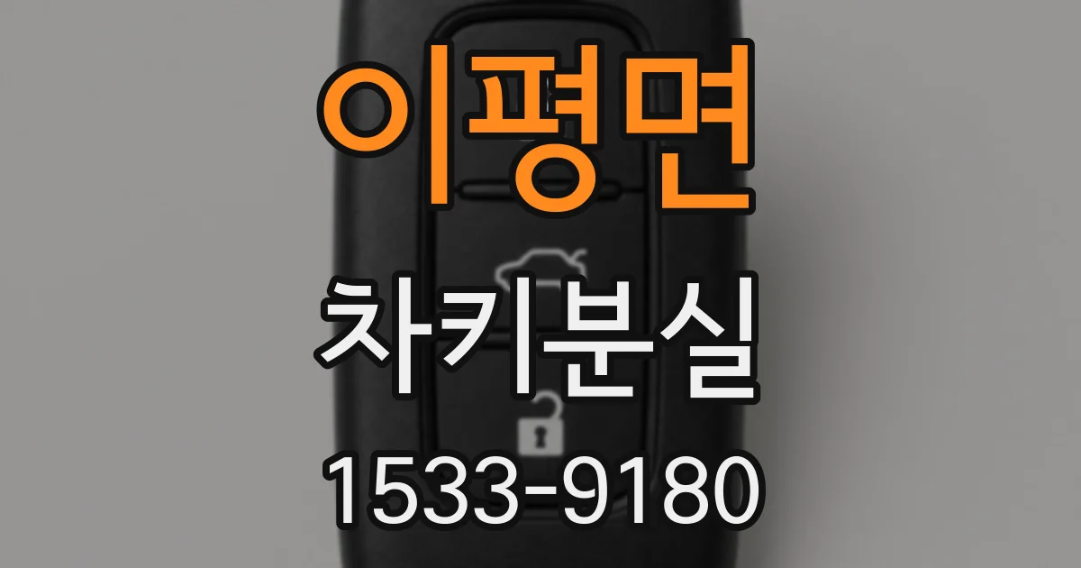 이평면 차키분실