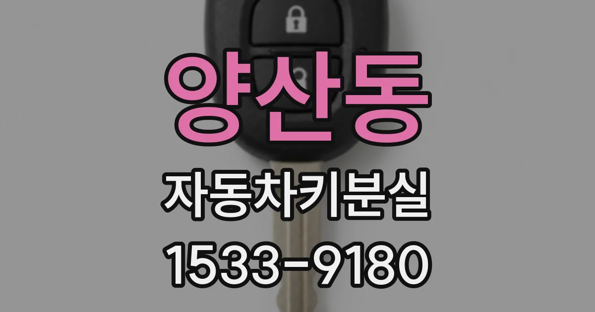 양산동 자동차키분실