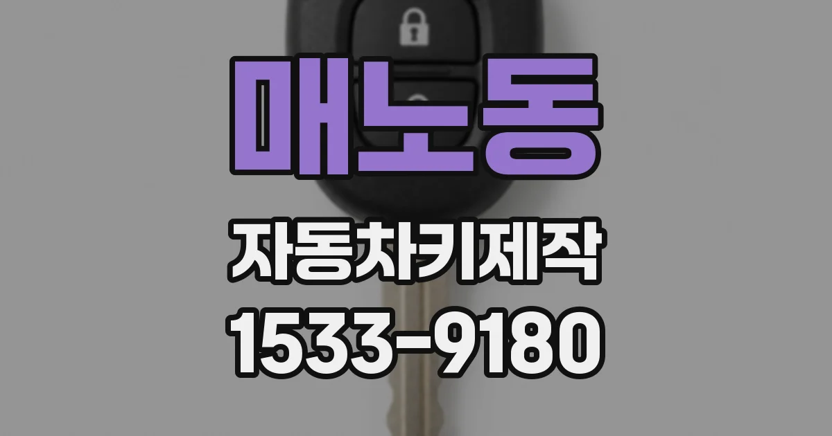 매노동 자동차키제작