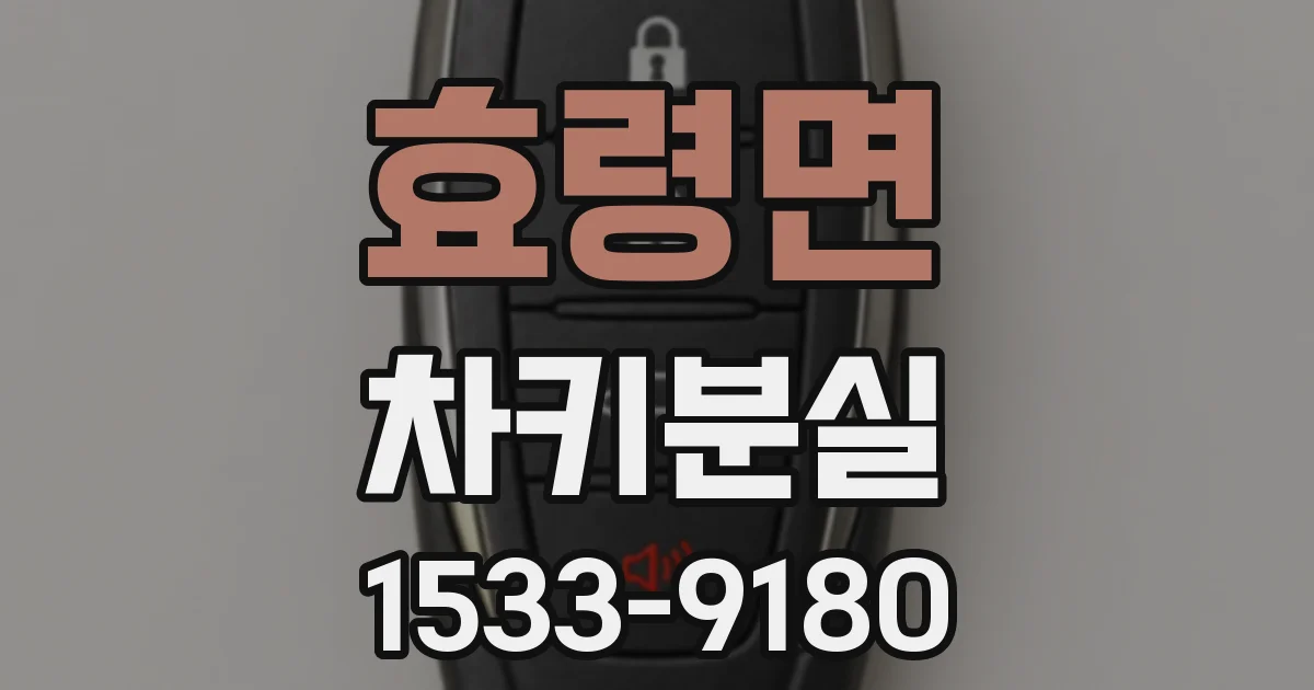 효령면 차키분실