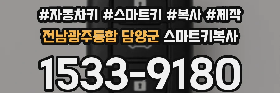 전남광주통합 담양군 스마트키복사