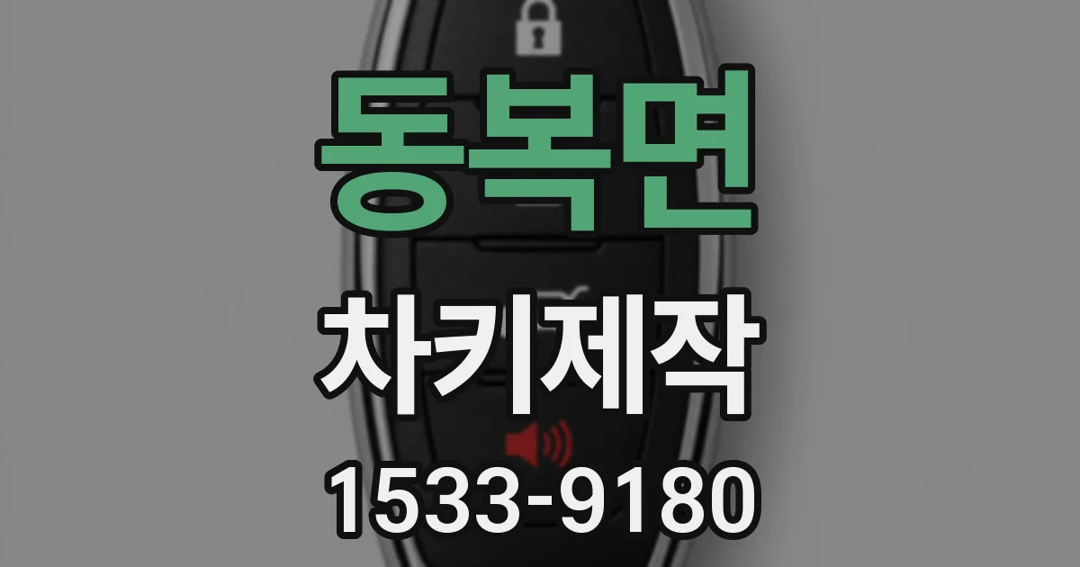 동복면 차키제작