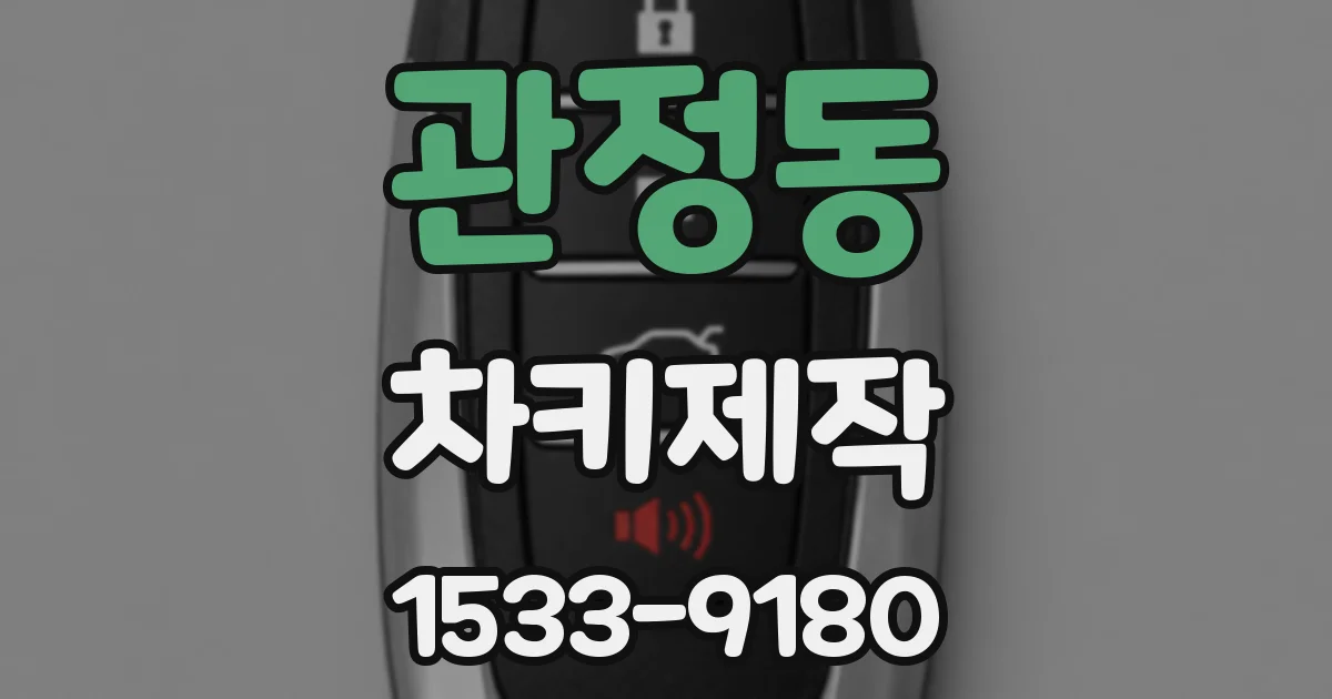 관정동 차키제작