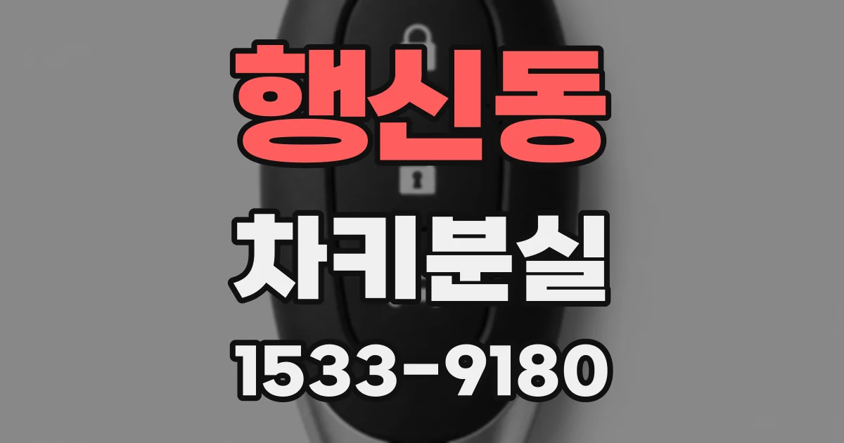 행신동 차키분실