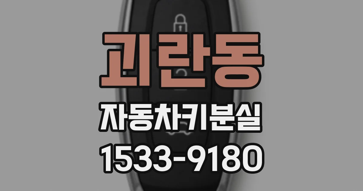 괴란동 자동차키분실