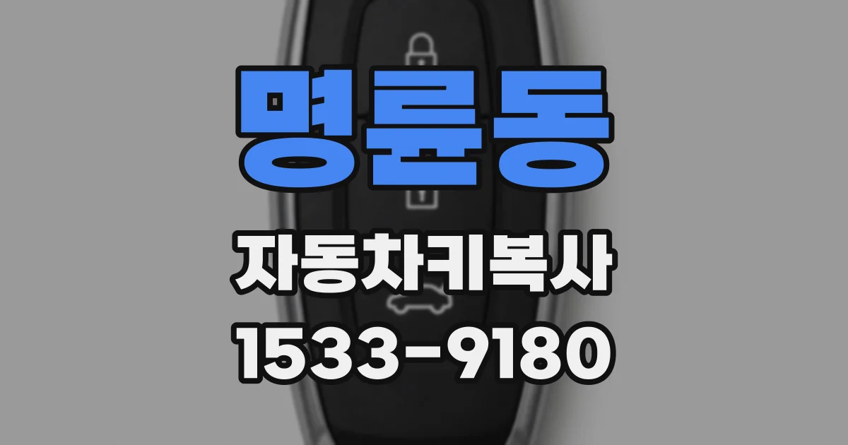 명륜동 자동차키복사