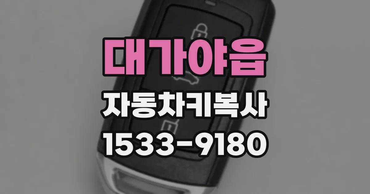 대가야읍 자동차키복사