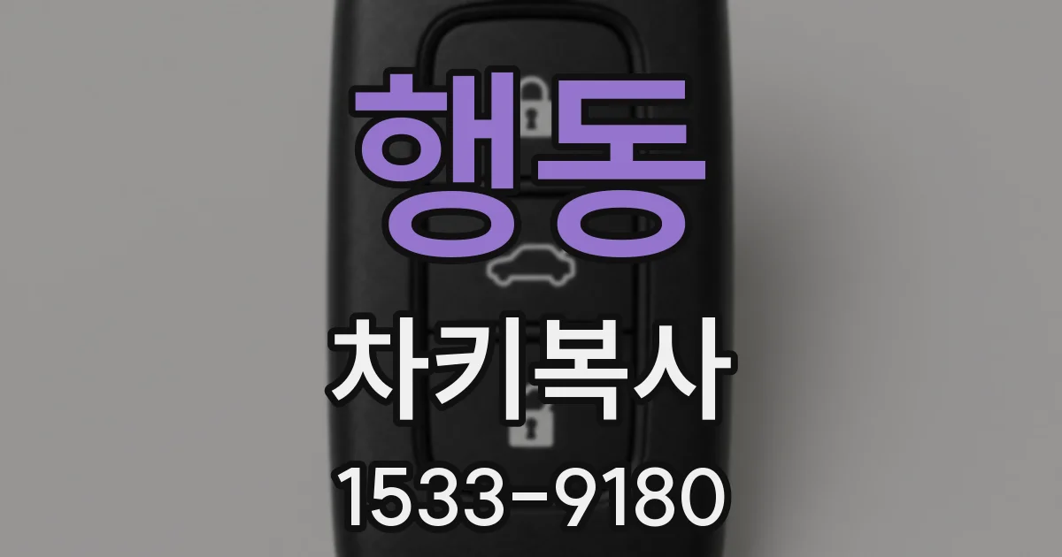 행동 차키복사