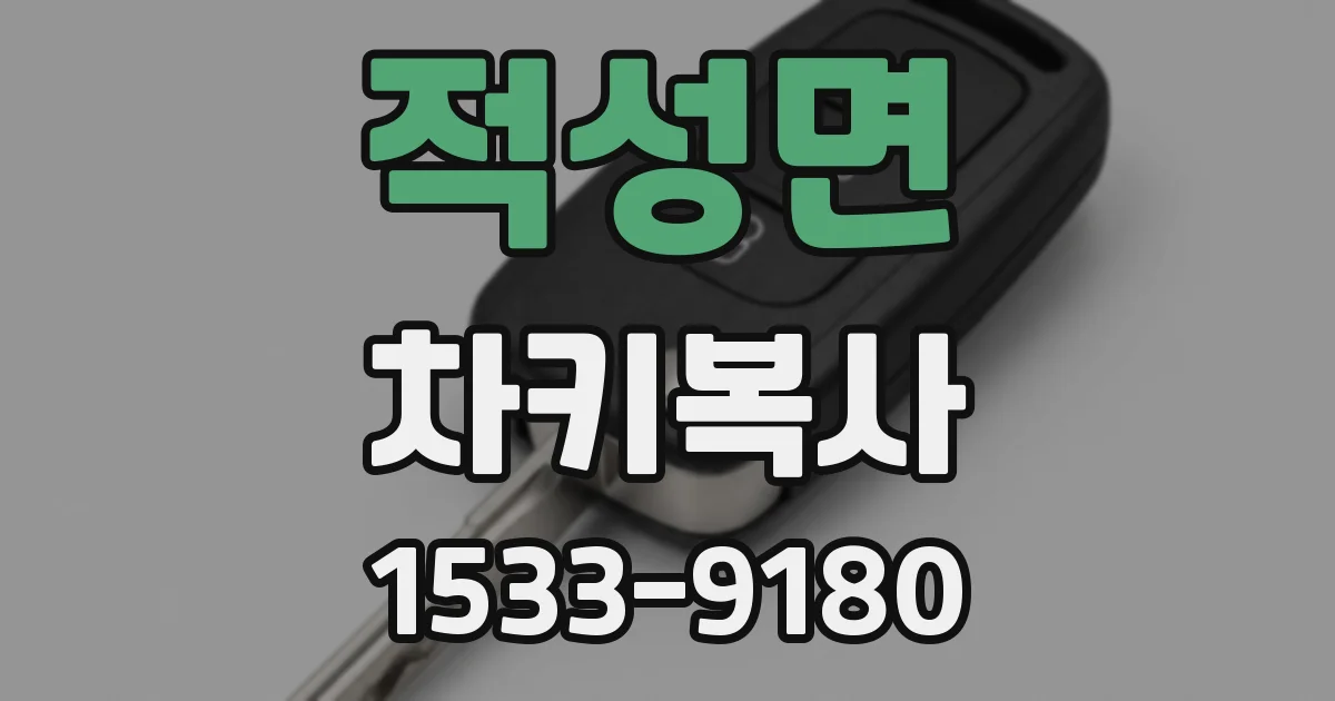 적성면 차키복사