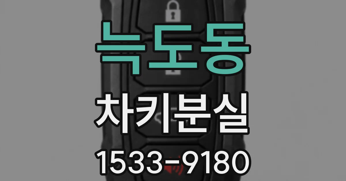 늑도동 차키분실