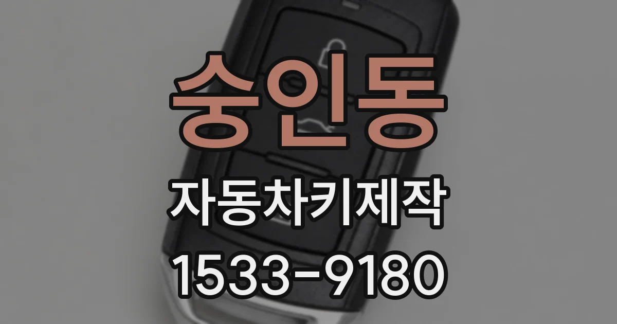 숭인동 자동차키제작