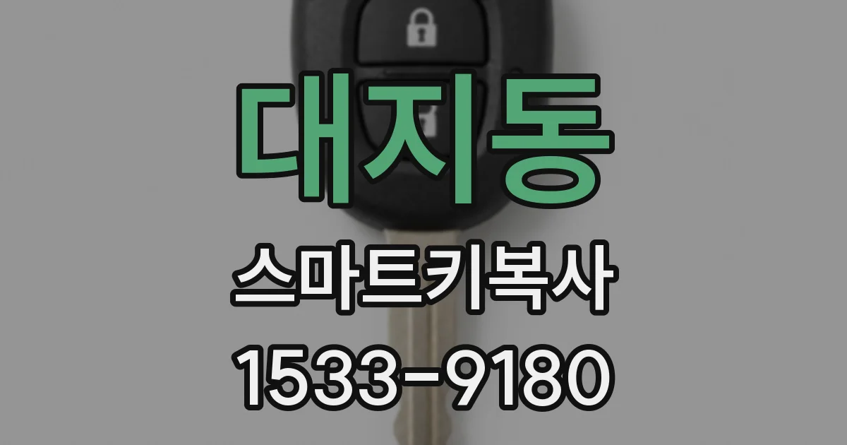대지동 스마트키복사