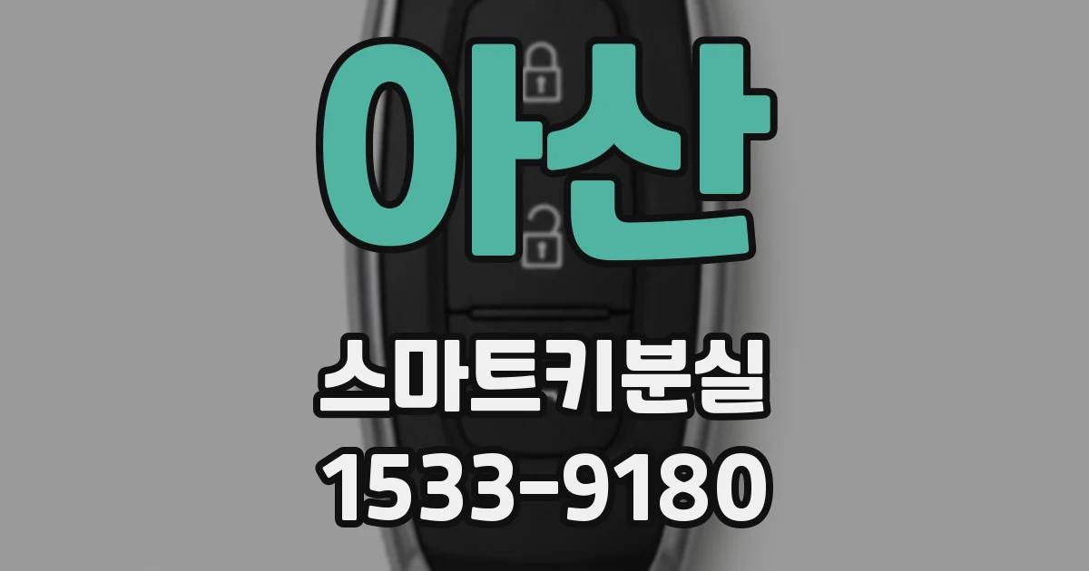 아산 스마트키분실