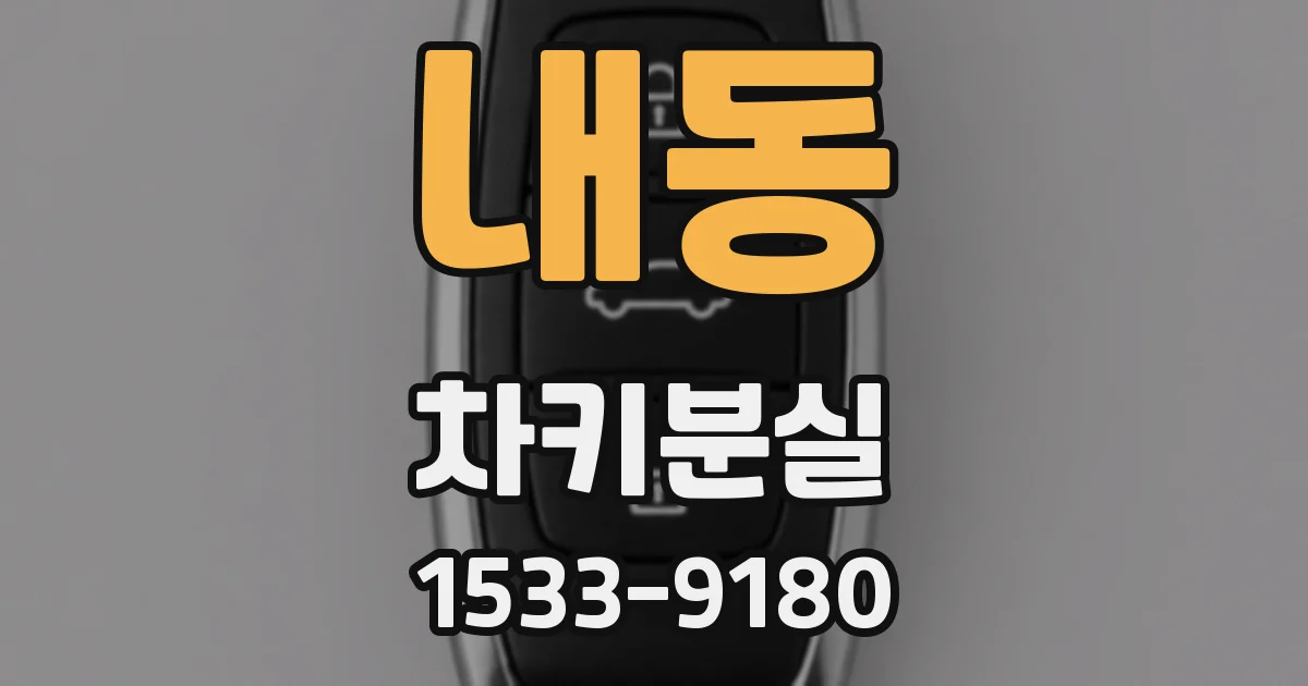 내동 차키분실