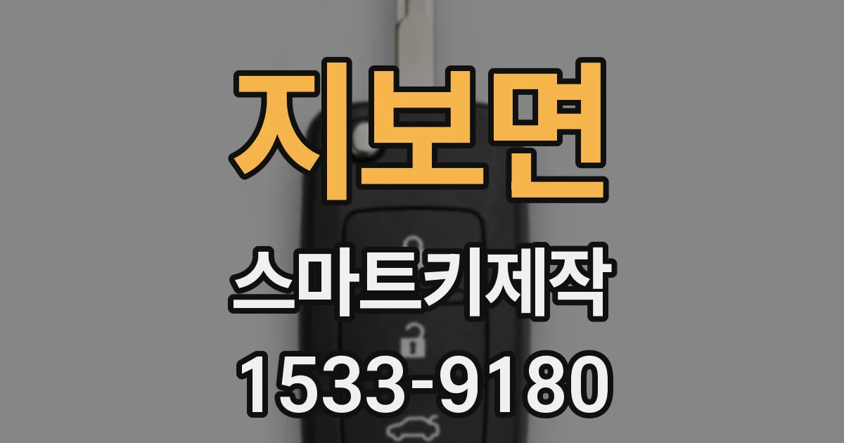 지보면 스마트키제작