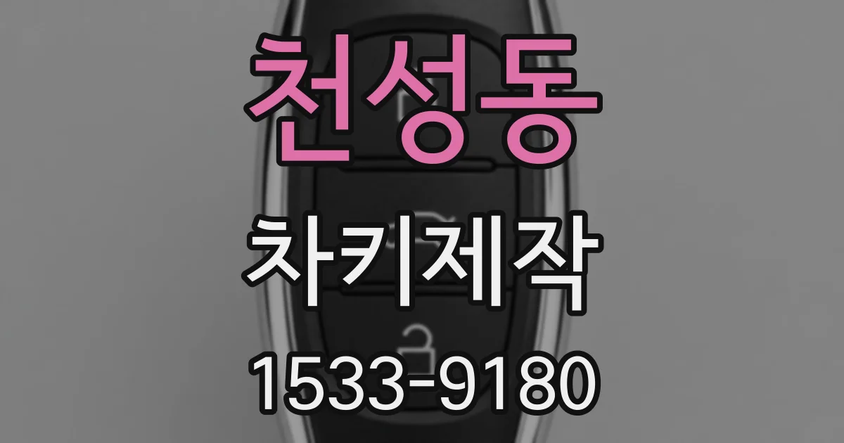 천성동 차키제작