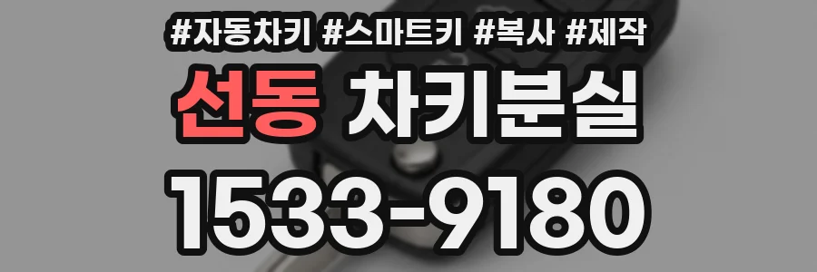 선동 차키분실