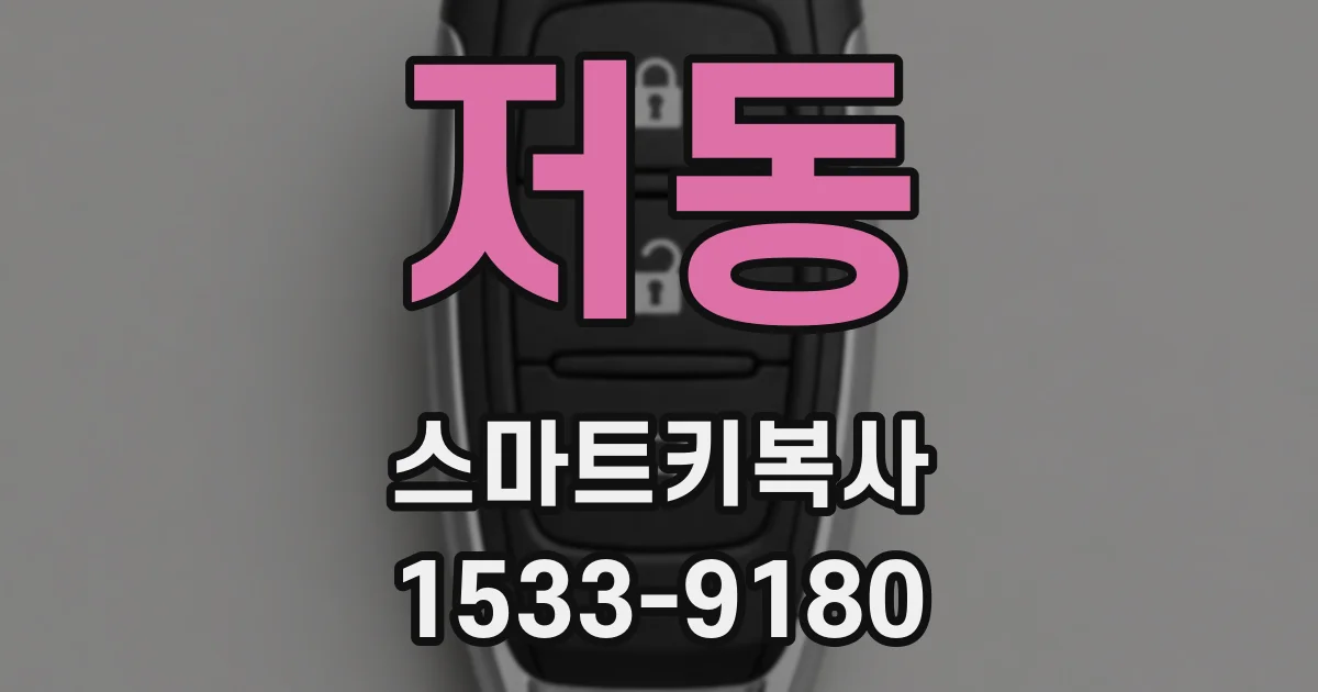 저동 스마트키복사