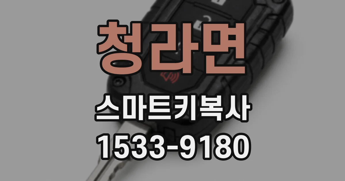 청라면 스마트키복사