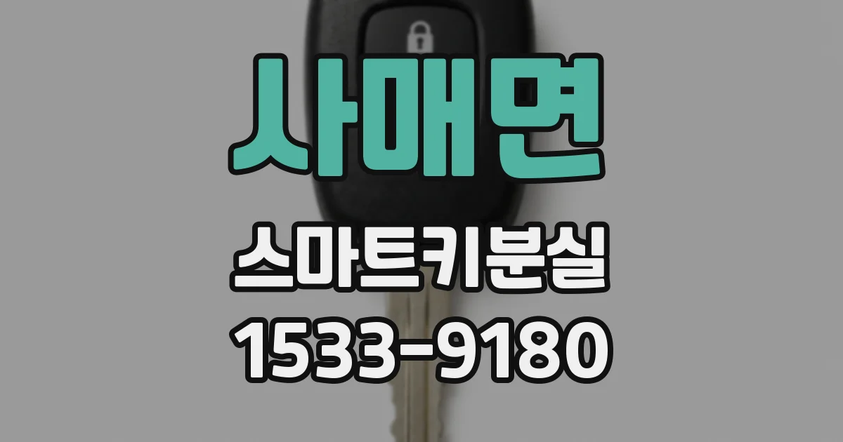 사매면 스마트키분실