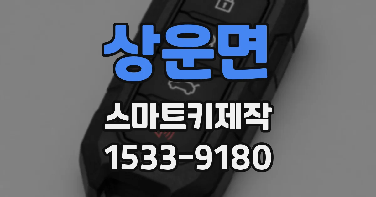 상운면 스마트키제작
