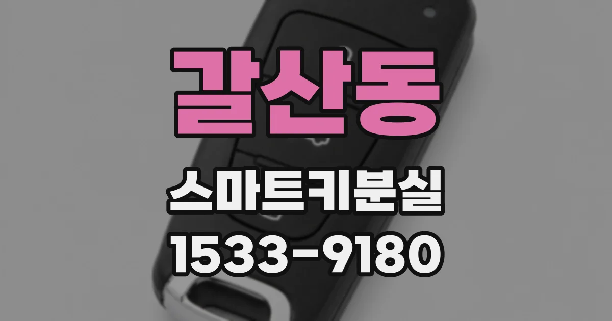 갈산동 스마트키분실