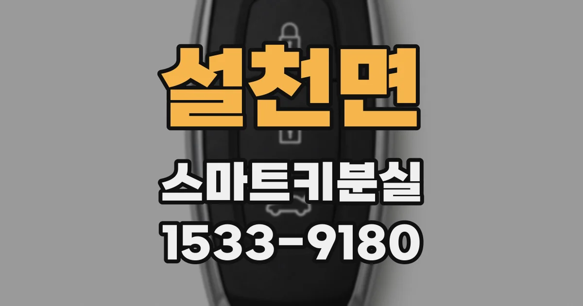 설천면 스마트키분실