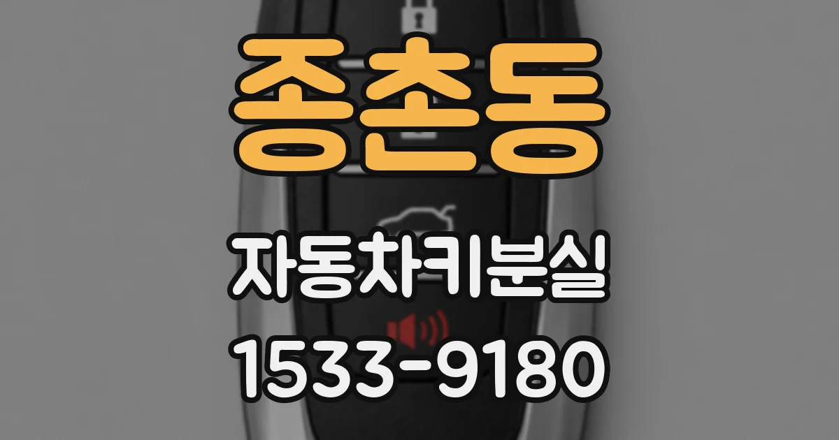종촌동 자동차키분실