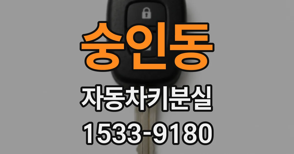 숭인동 자동차키분실
